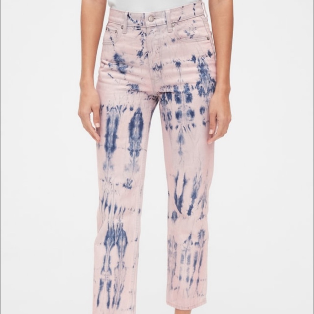 Gap Tie Dye Cheeky Straight Jeans NWT